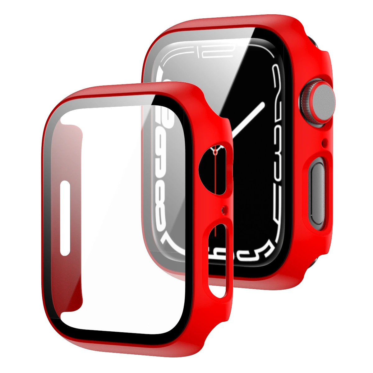 Gehärtetes Apple Watch-Gehäuse aus hartem PC + gehärtetem Glas von 5