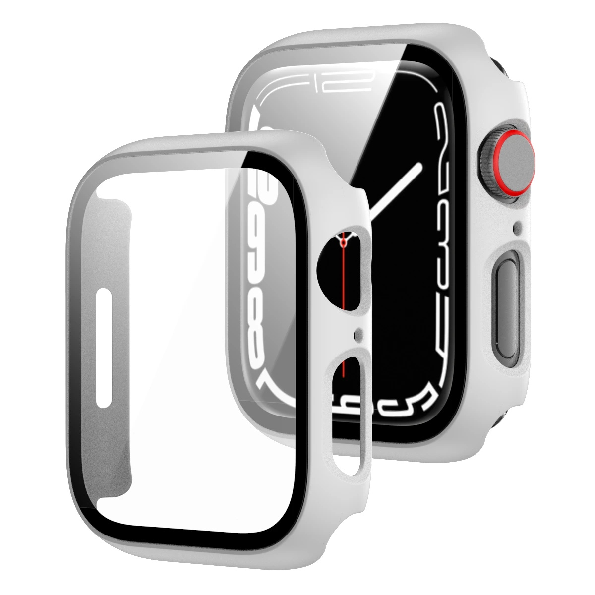 Gehärtetes Apple Watch-Gehäuse aus hartem PC + gehärtetem Glas von 8