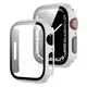 Funda de vidrio templado para Apple Watch PC dura + vidrio templado de 8