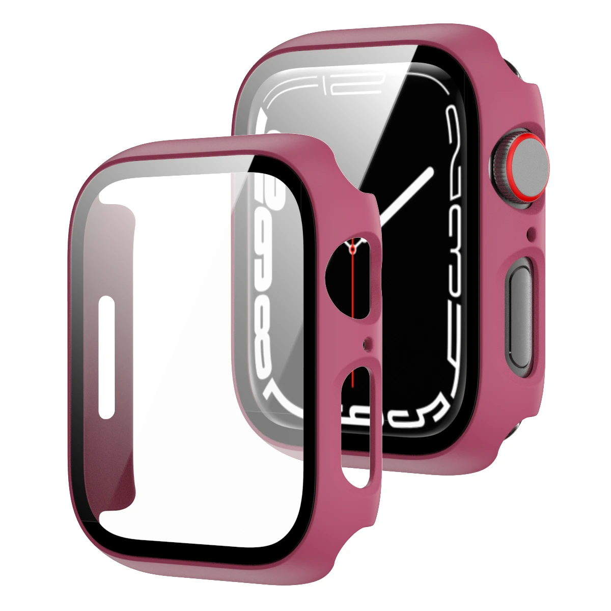 Gehärtetes Apple Watch-Gehäuse aus hartem PC + gehärtetem Glas von 9