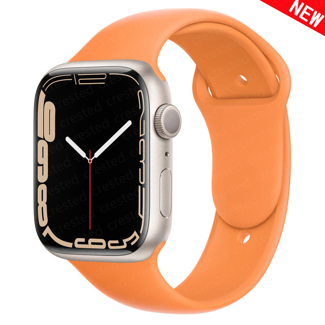 Correa deportiva de silicona suave adecuada para Apple Watch 7