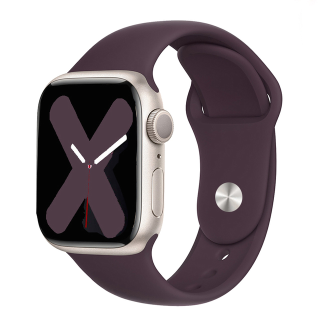 Correa deportiva de silicona suave adecuada para Apple Watch 5