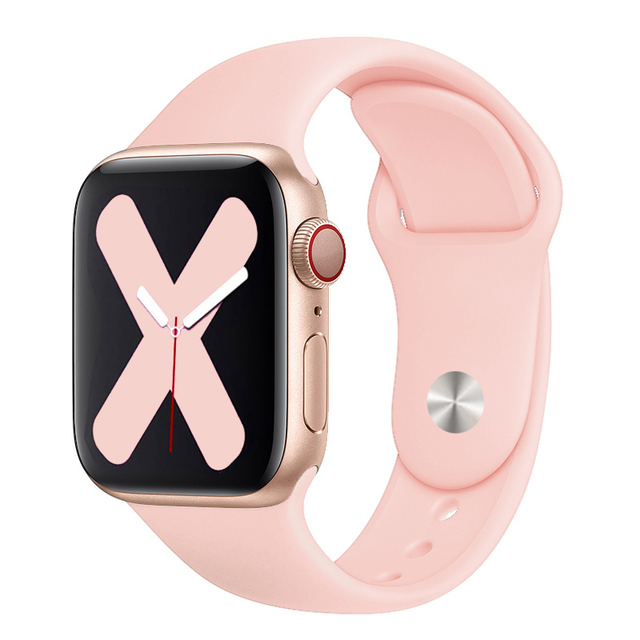 Correa deportiva de silicona suave adecuada para Apple Watch 4