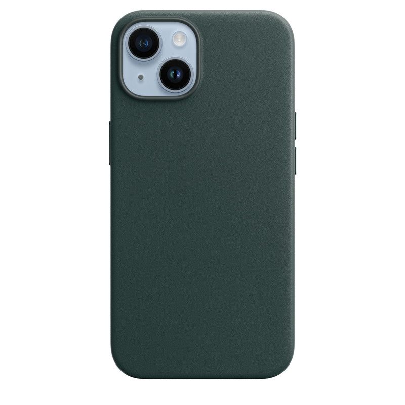 Top Grain Leather Shockproof Metal buttons mag safe Phone Case 3