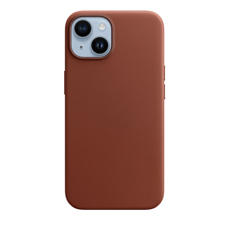 Top Grain Leather Shockproof Metal buttons mag safe Phone Case 2