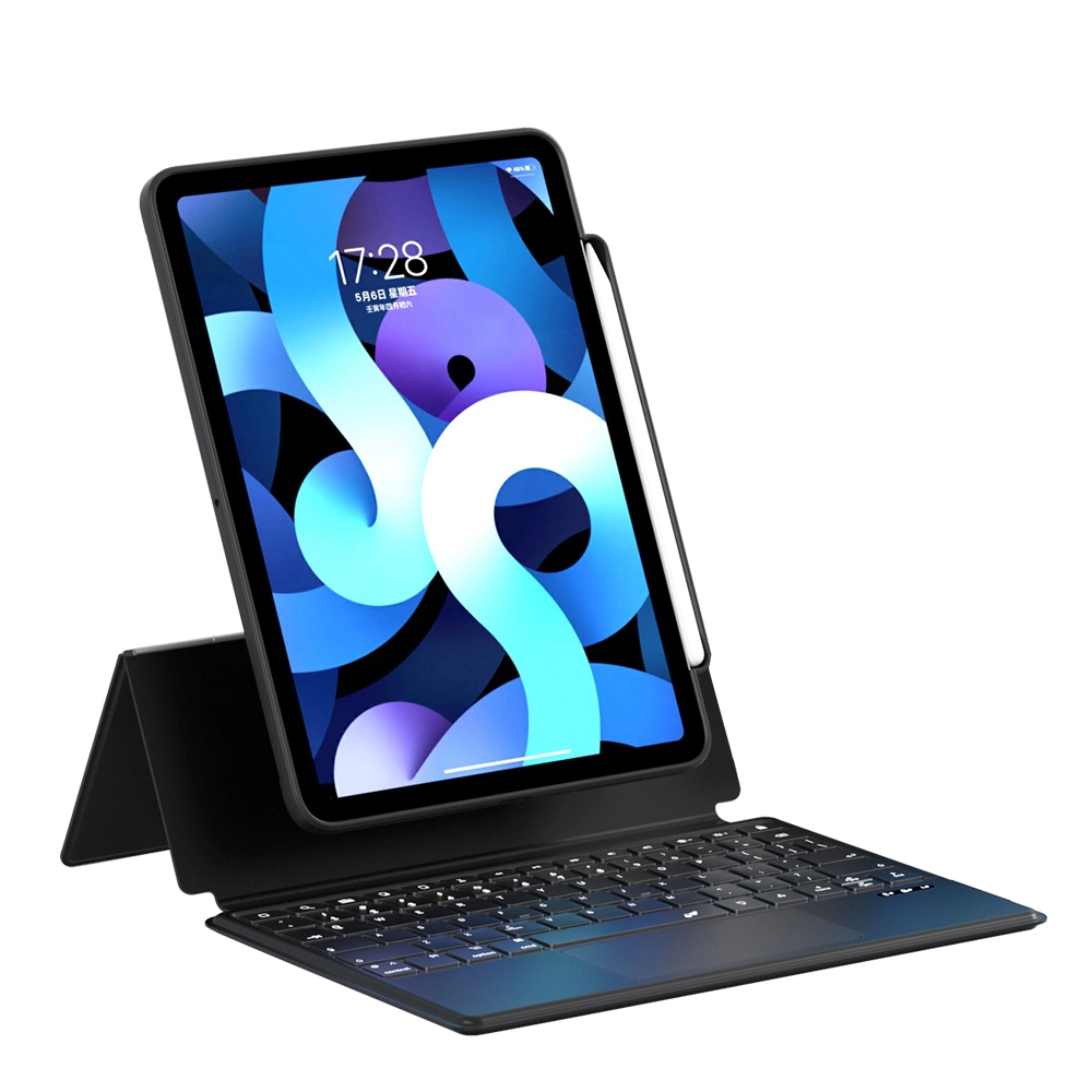 حافظة لوحة مفاتيح نحيفة للغاية وهادئة مع لوحة تتبع وحامل أقلام Apple لسلسلة iPad 1