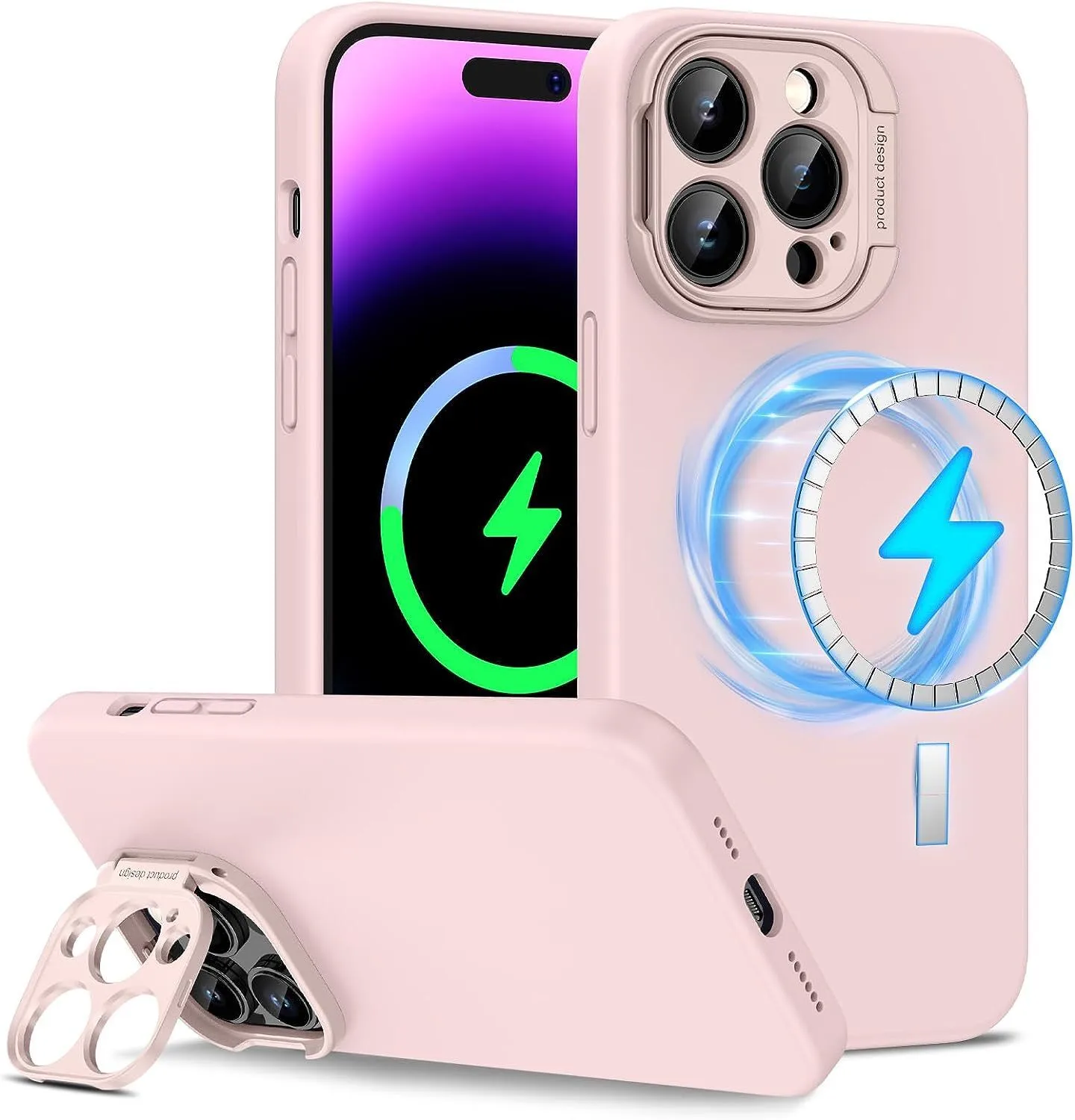 iPhone-Hülle mit Halterung auf der Rückseite aus TPU + PC von 3