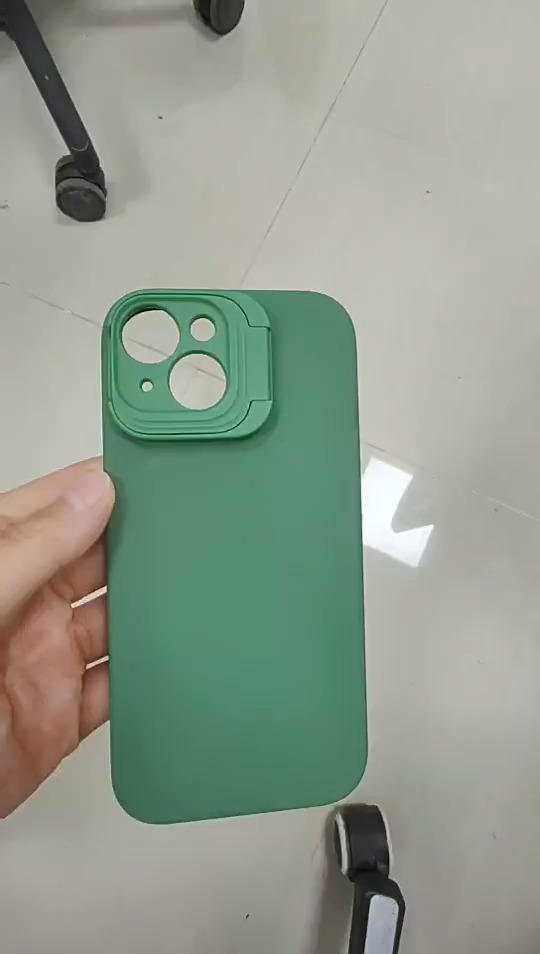 Flüssigsilikon-Handyhülle mit Kickstand-Kameraobjektiv 1