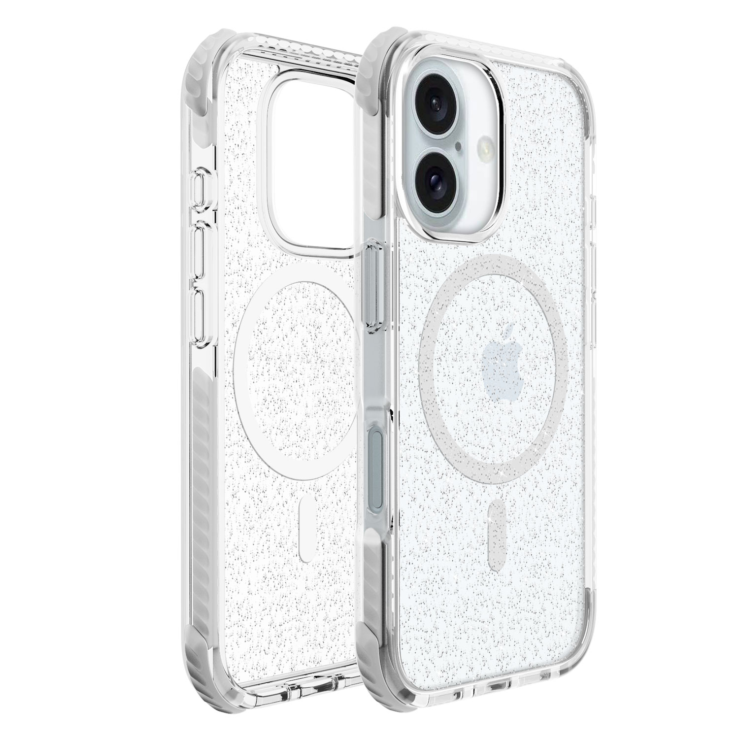 غطاء حماية ممتاز من مادة TPU PC TPE اللامعة اللامعة غطاء حماية مغناطيسي شفاف لهاتف iPhone 15 16 8