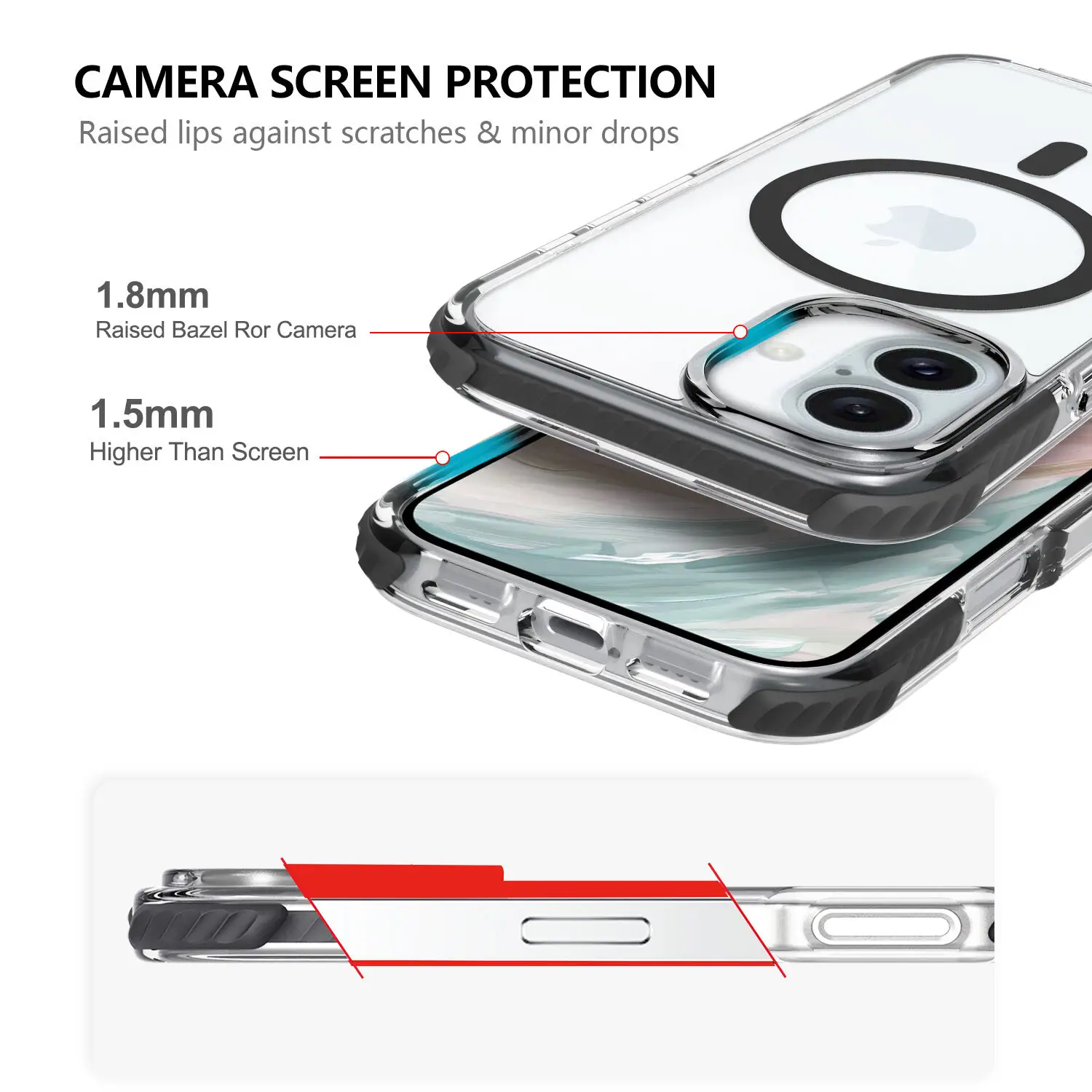 Transparent Dustproof Hard Iphone Case - - 12