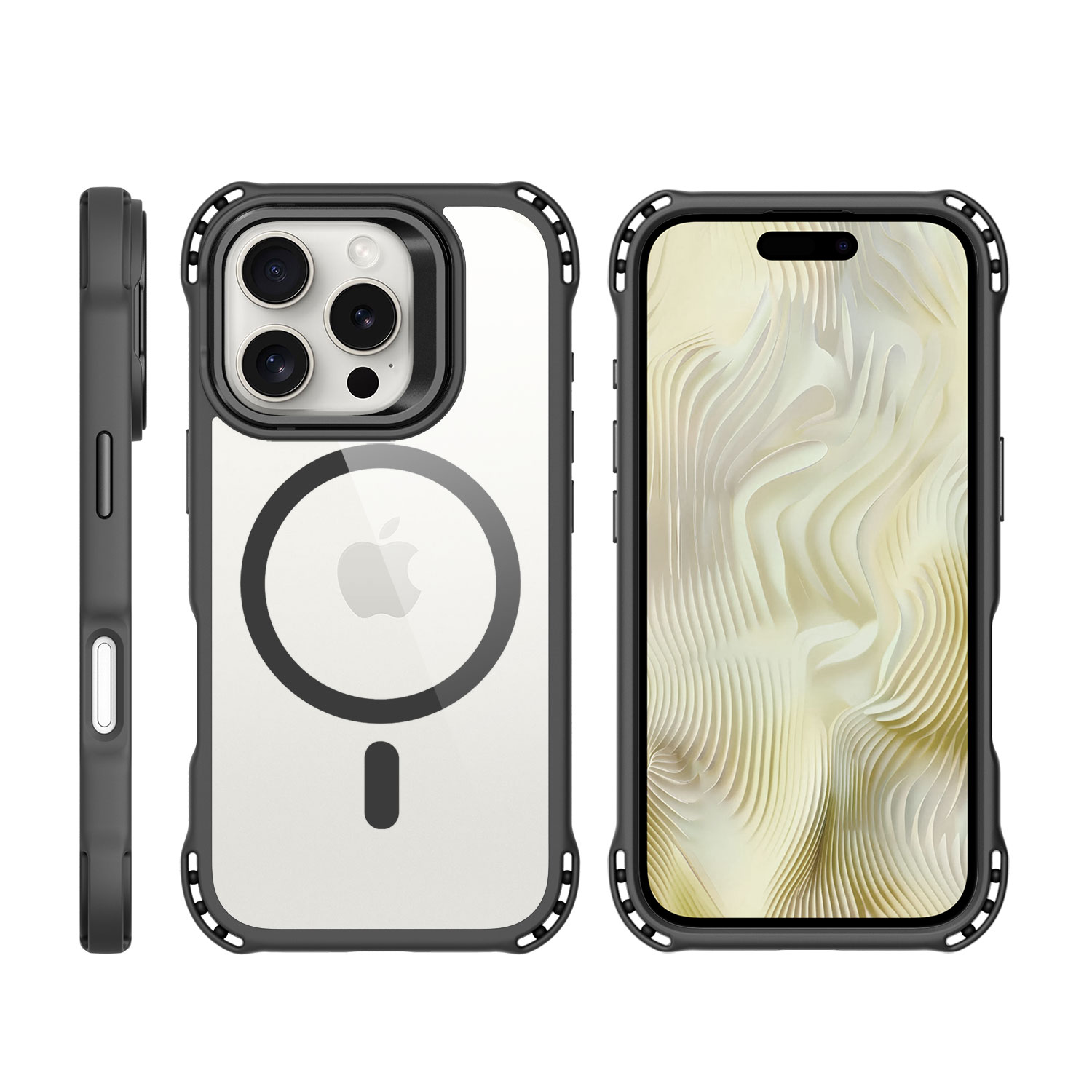 Trending Phone Case Custom Anti-drop TPU Magnet Camera Stand Case Rugged kickstand Case For iPhone 6