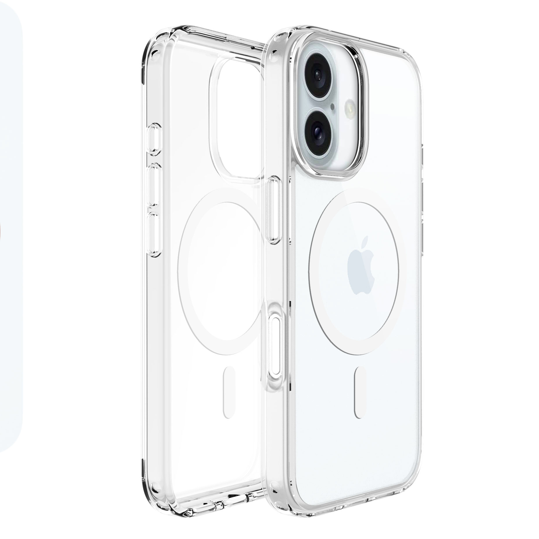 Transparent Anti-yellow TPU Phone Case For iPhone 16 Shockproof Clear Magnetic Case 3