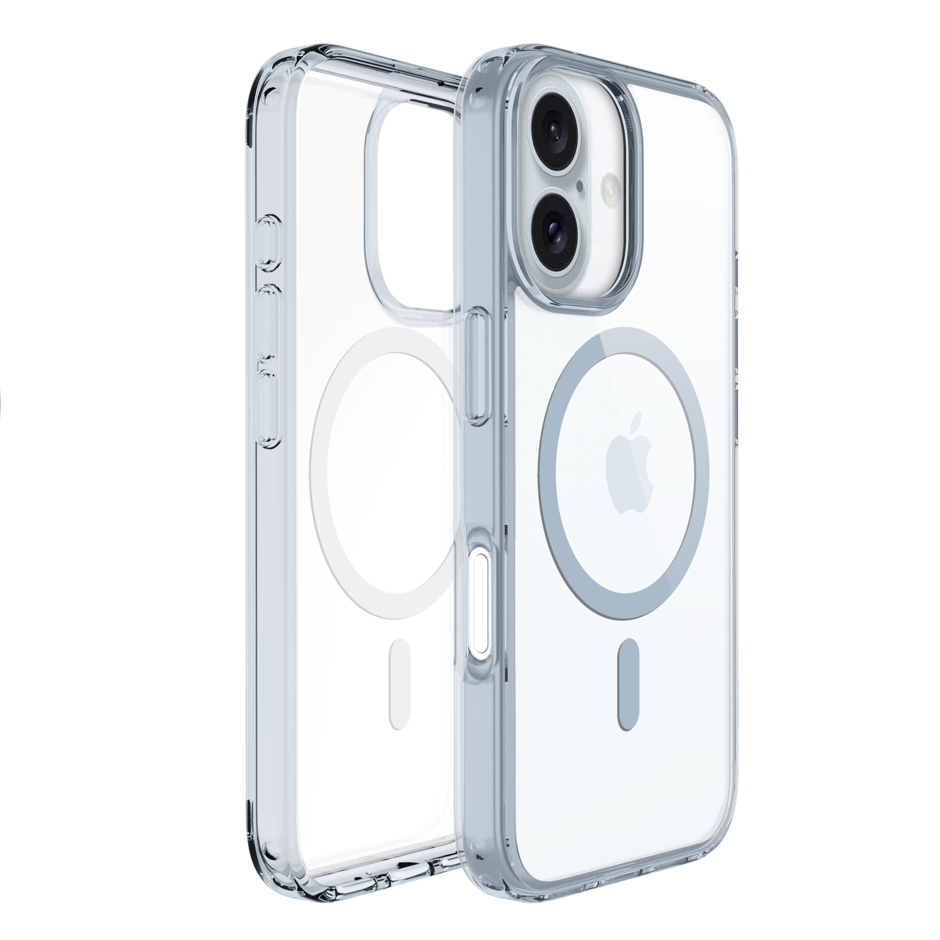 Transparent Anti-yellow TPU Phone Case For iPhone 16 Shockproof Clear Magnetic Case 4
