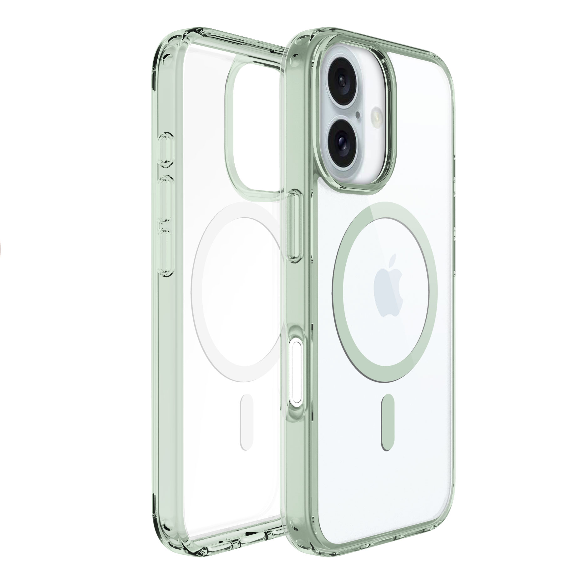 Transparent Anti-yellow TPU Phone Case For iPhone 16 Shockproof Clear Magnetic Case 5