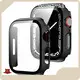 Funda de vidrio templado para Apple Watch PC dura + vidrio templado de 1