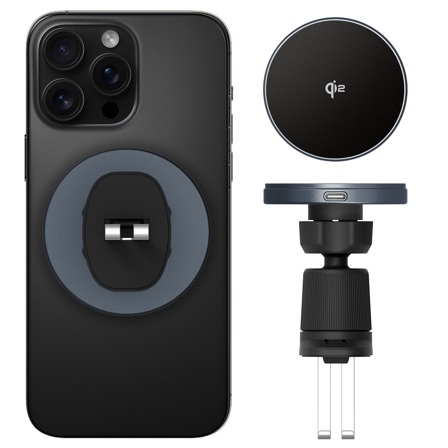 Qi2 Approved Fast Charging Strong Magnetic Wireless Car Charger 4