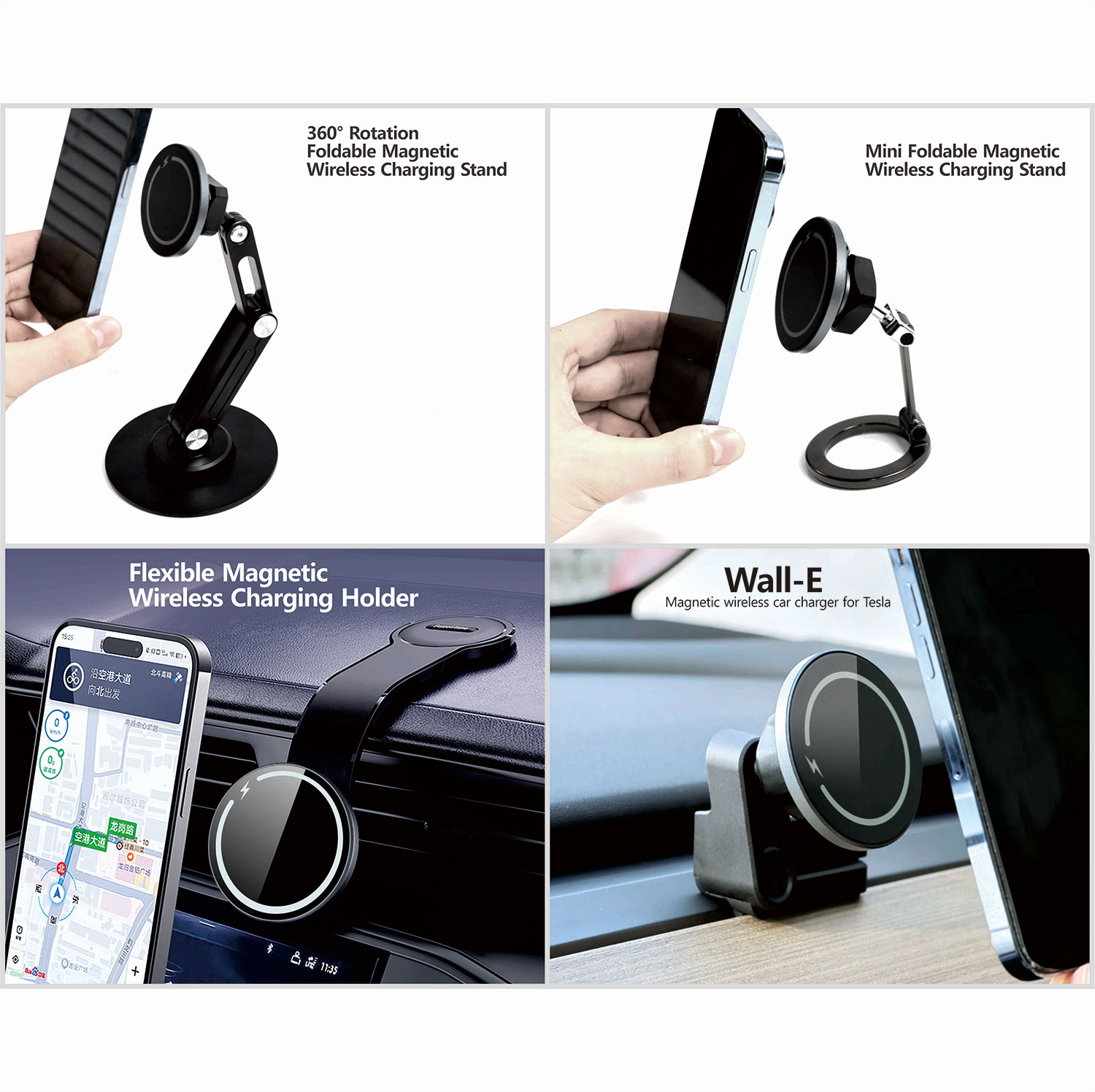 Qi2 Approved Fast Charging Strong Magnetic Wireless Car Charger 9