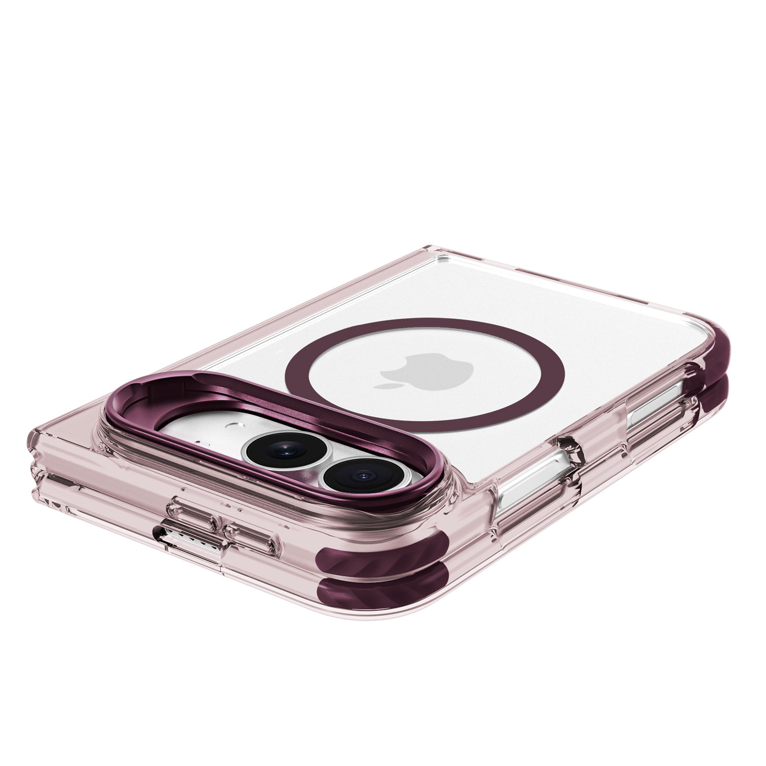 iPhone 18 Duo Fold Foldable Clear Case – Strong Magnetic Ring, Full Transparency ,Supports Wireless Charging 5