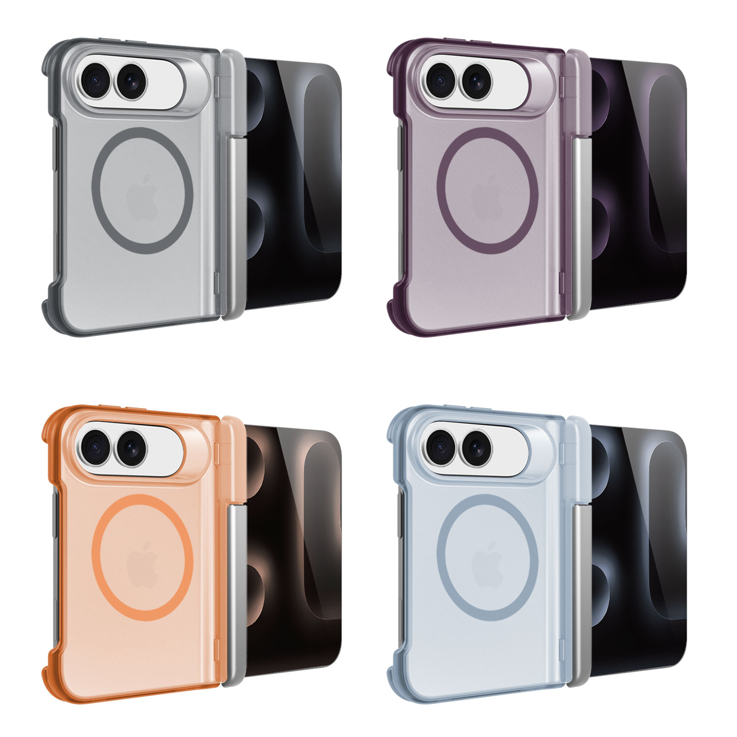 iPhone 18 Duo Fold Matte Magnetic Case with Stand 5