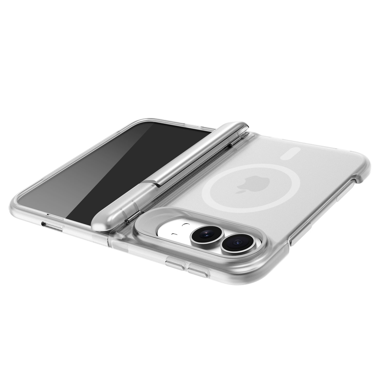 Magnetic Stand Case for iPhone 18 Duo Fold – Ultra-Thin Transparent Shell, Hidden Kickstand, MagSafe Ready 4