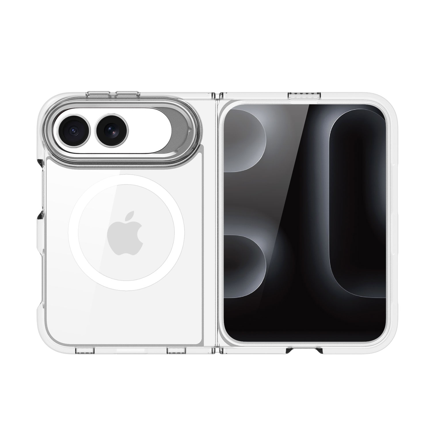 iPhone 18 Duo Fold Foldable Clear Case – Full Transparency, Supports Wireless Charging 5