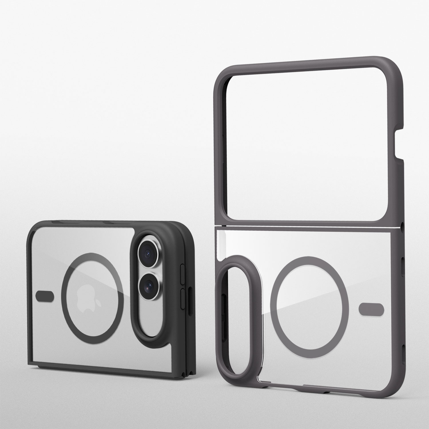 Hybrid Magnetic Case for iPhone 18 Duo Fold – Transparent Hard PC Back, Flexible TPU Bumper, Anti-Scratch, Built-in Magnets 5