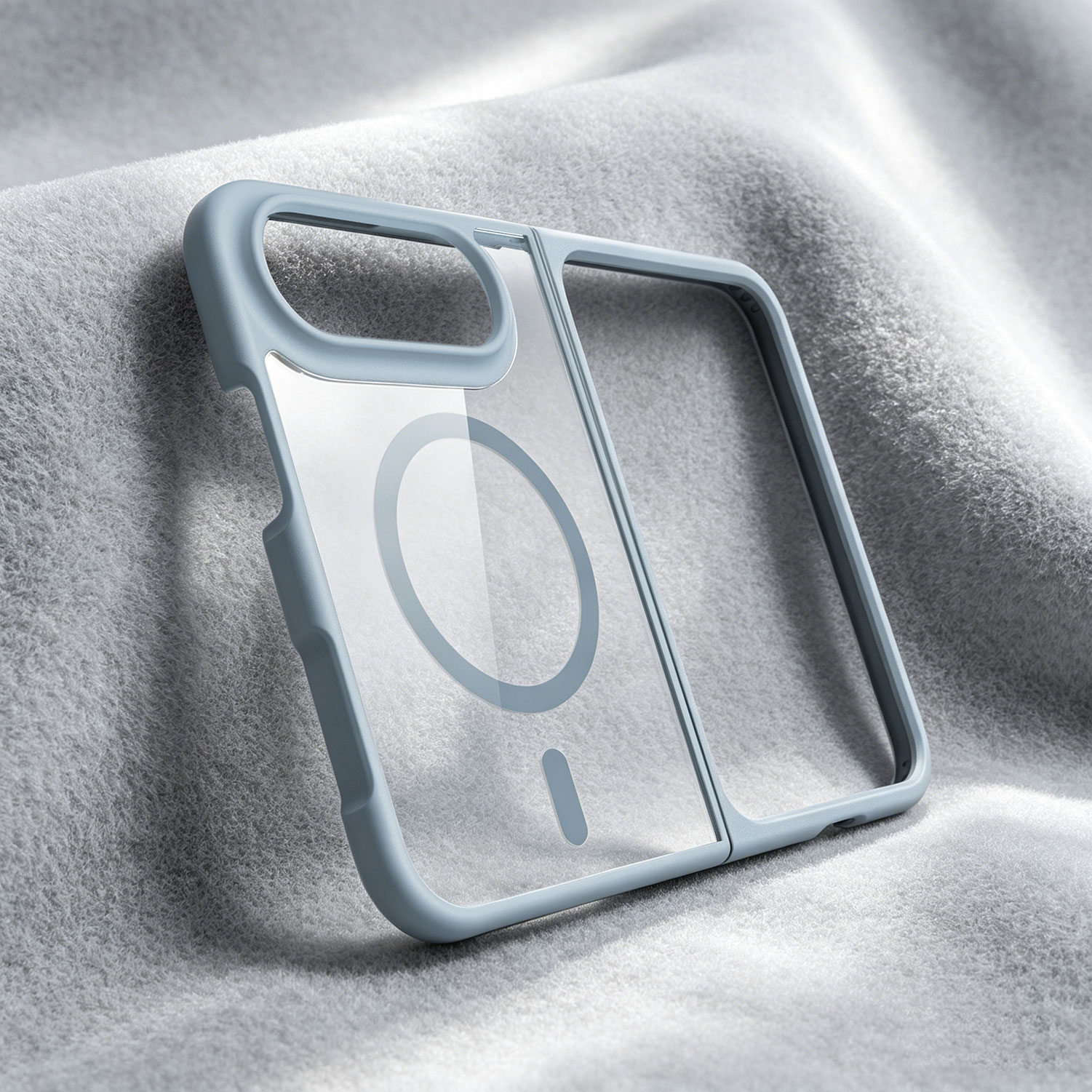 Hybrid Magnetic Case for iPhone 18 Duo Fold – Transparent Hard PC Back, Flexible TPU Bumper, Anti-Scratch, Built-in Magnets 3