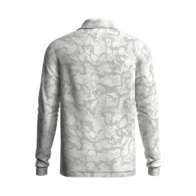 Camisa polo de manga comprida para pesca de alto desempenho com proteção solar UPF +50. 4