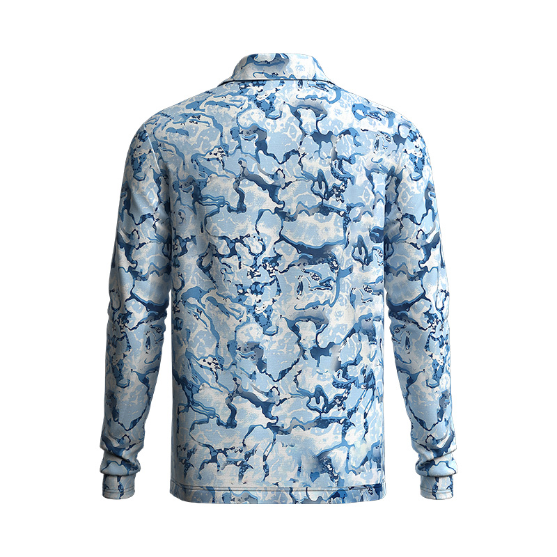 Camisa polo de manga comprida para pesca de alto desempenho com proteção solar UPF +50. 2