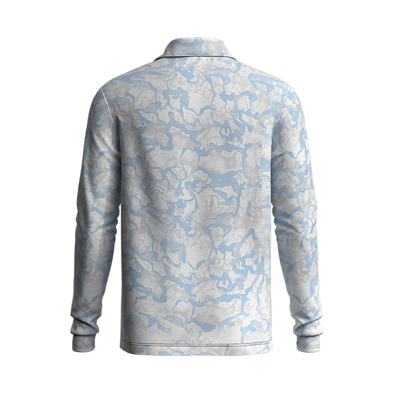 Camisa polo de manga comprida para pesca de alto desempenho com proteção solar UPF +50. 6