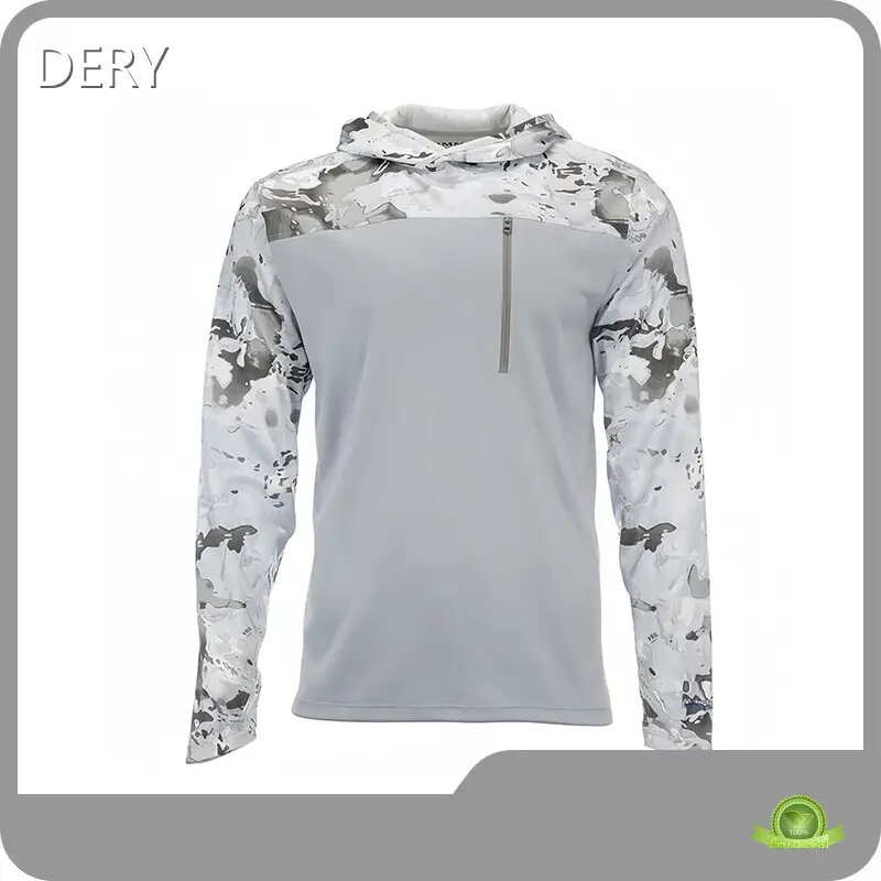 Long Sleeve Hooded Sun Shirt with Custom Services for Different Industries DERY 1