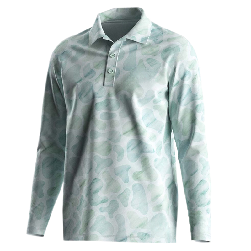 Polos de pêche à manches longues avec protection UV pour hommes 5