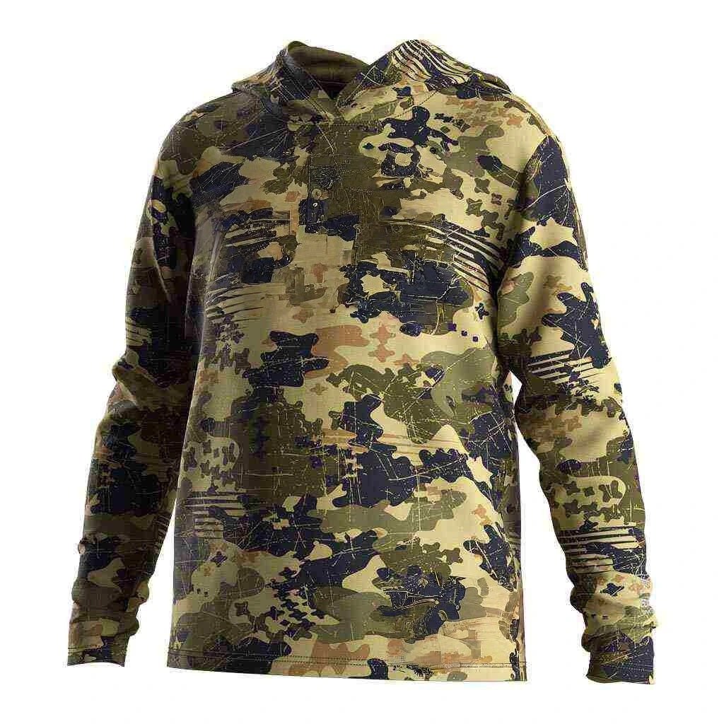 Bulk Hooded Sun Protection Fishing Shirts for Wholesale 1