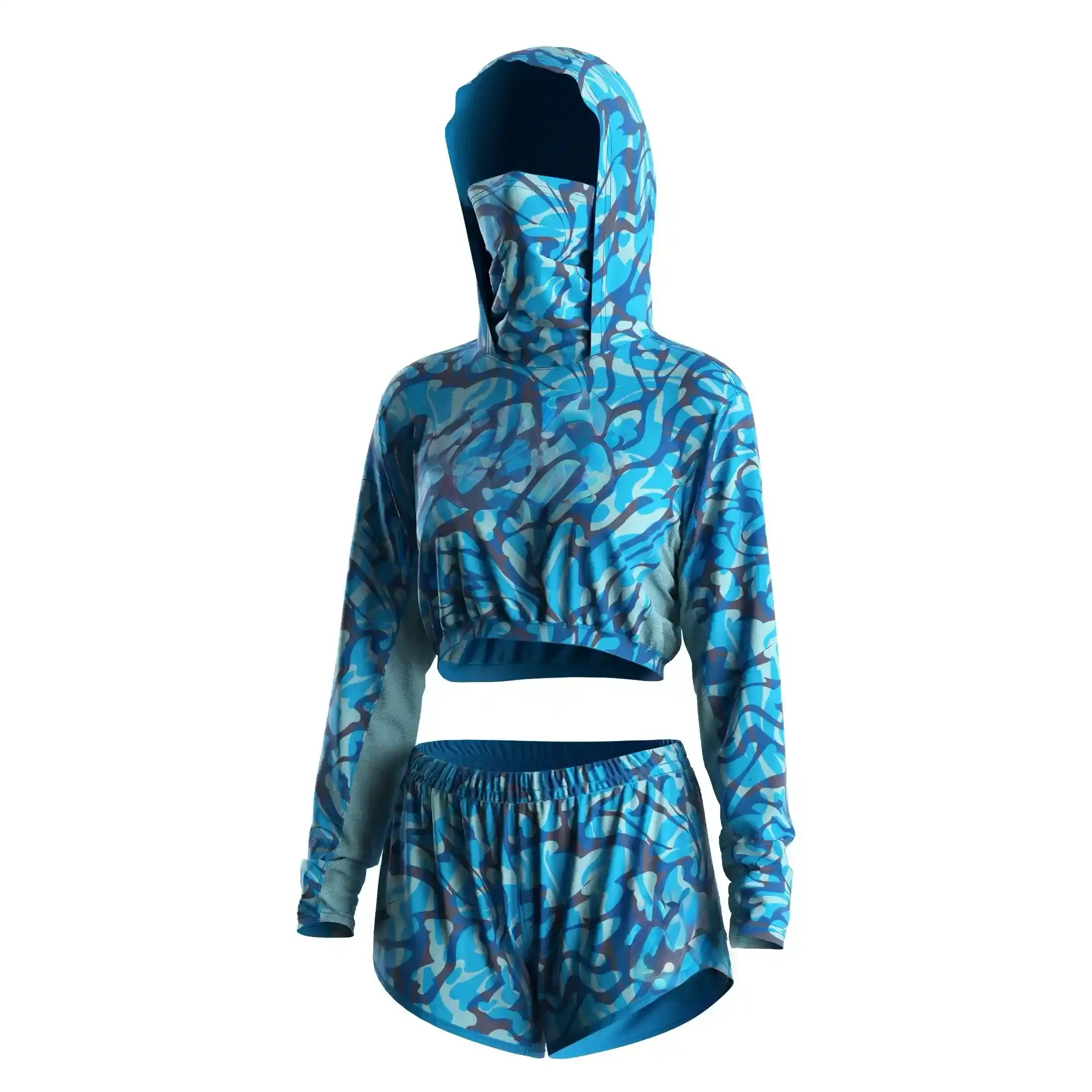 Fishing Shirt Bulk Wholesale - Hooded Sports Fishing Long Sleeve UV Protection 1