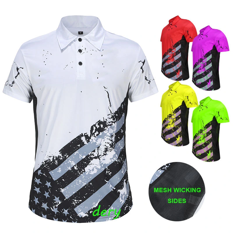 Custom Logo Performance Polo Shirt - Short Sleeve with Custom Graphics & Mesh Wicking by Dery 1