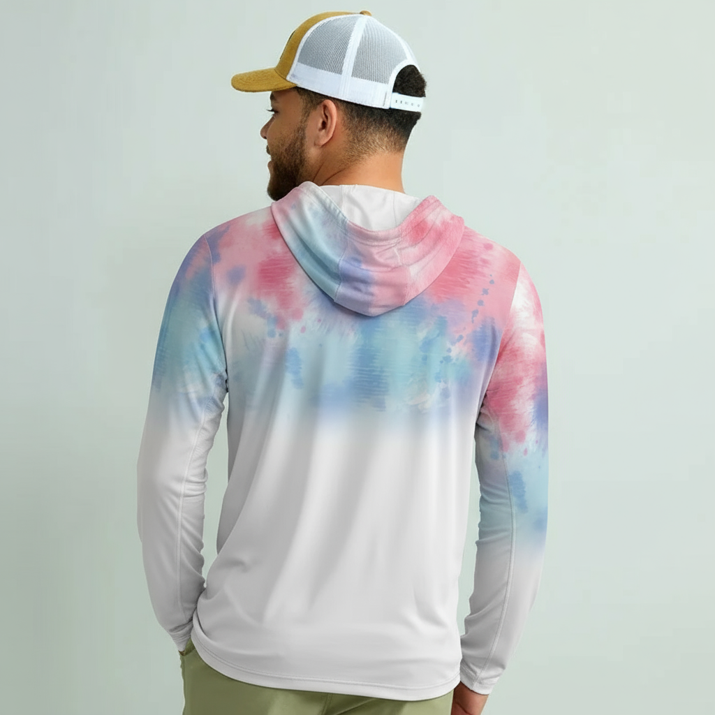 Camisa de proteção solar com capuz para atividades ao ar livre 7