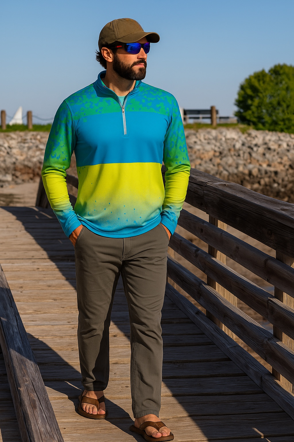 Polo de pêche pour homme - Léger et protection UV 6