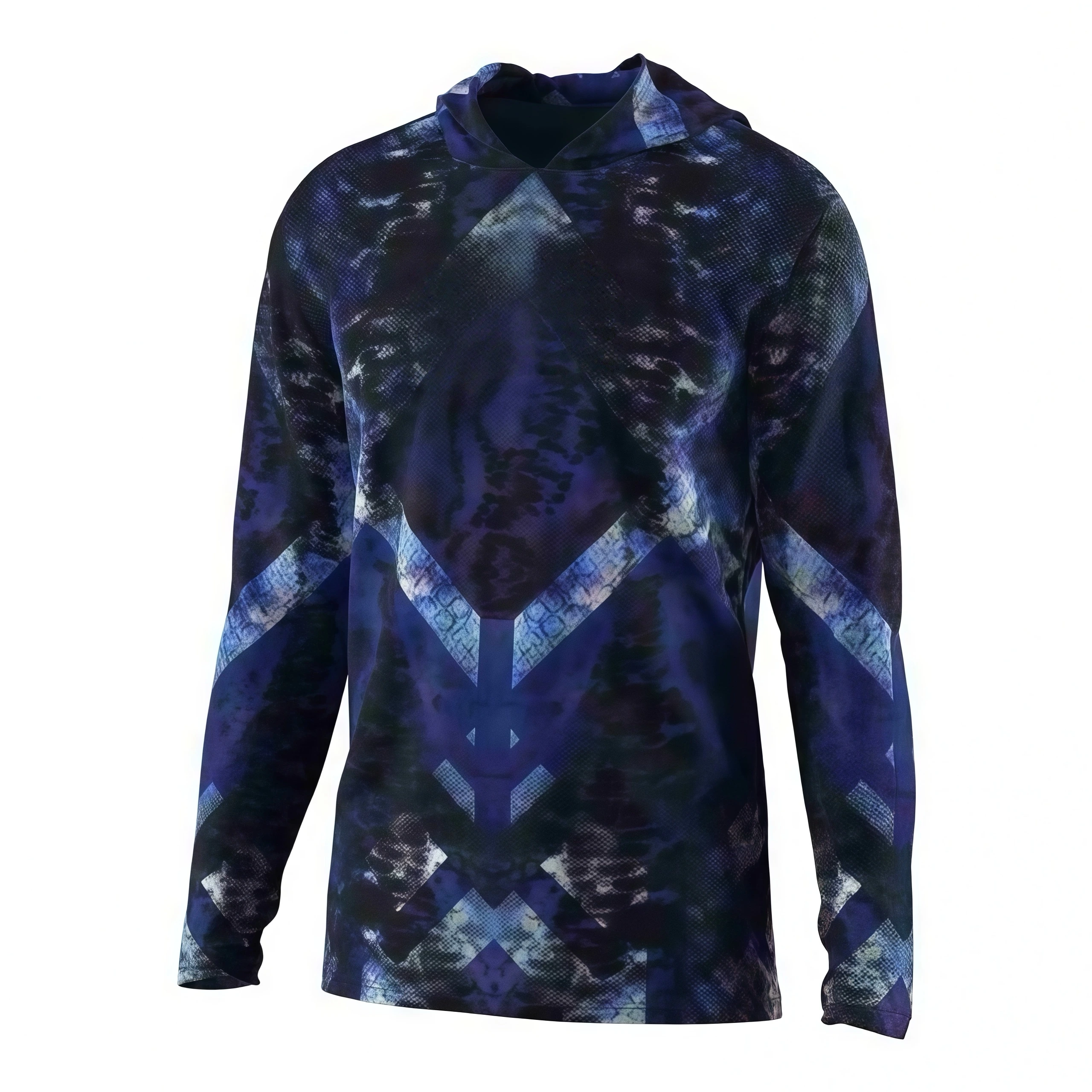 Camisa de pesca de manga larga con capucha y protección solar UPF personalizada - Ropa de pescador con protección solar de Dery 1