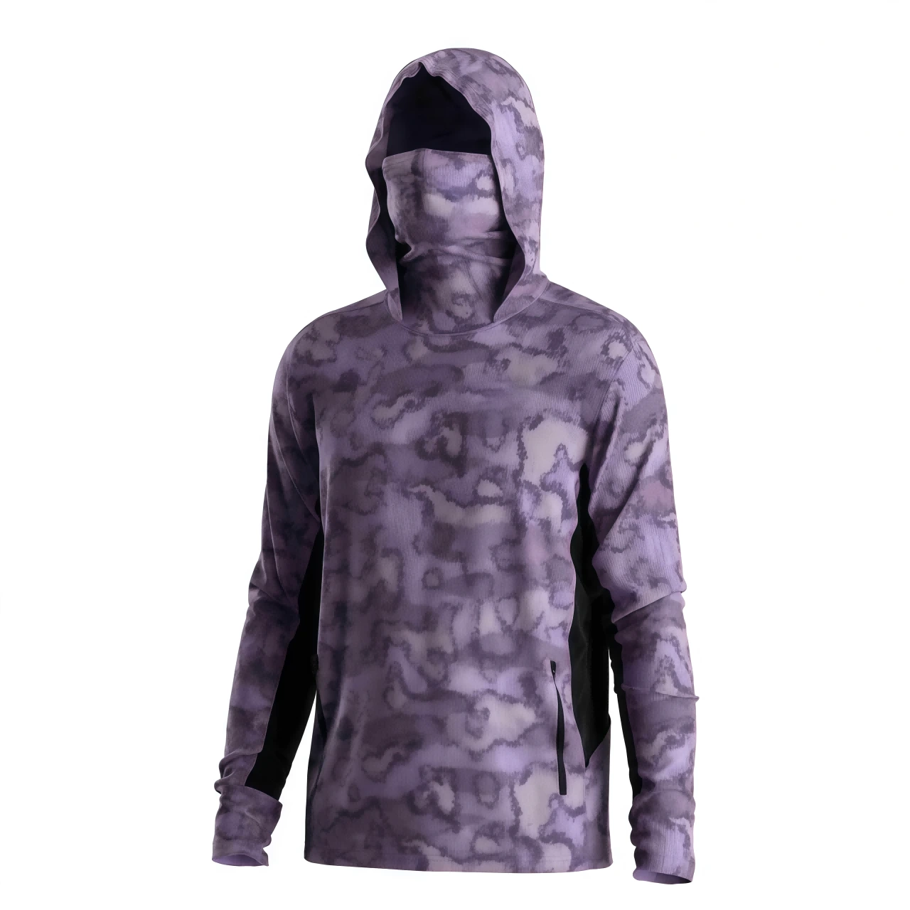 Vente en gros de t-shirts de pêche à manches longues et de sweats à capuche de pêche grande taille effet glace par Dery 1