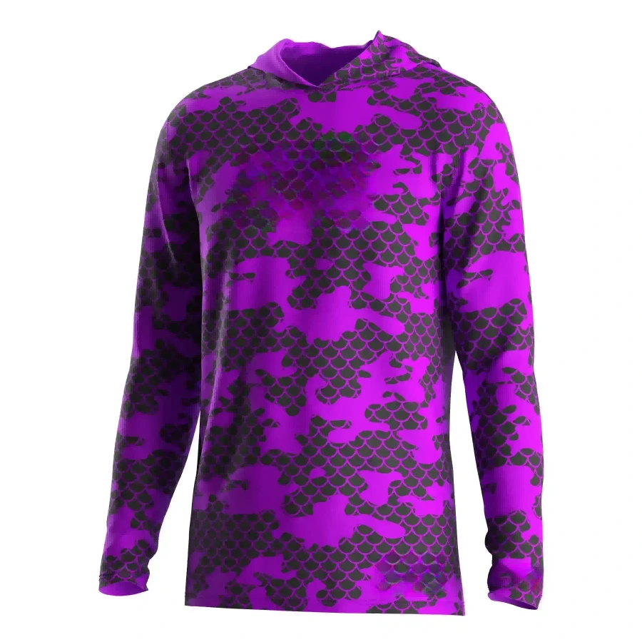 Purple fishing shirt