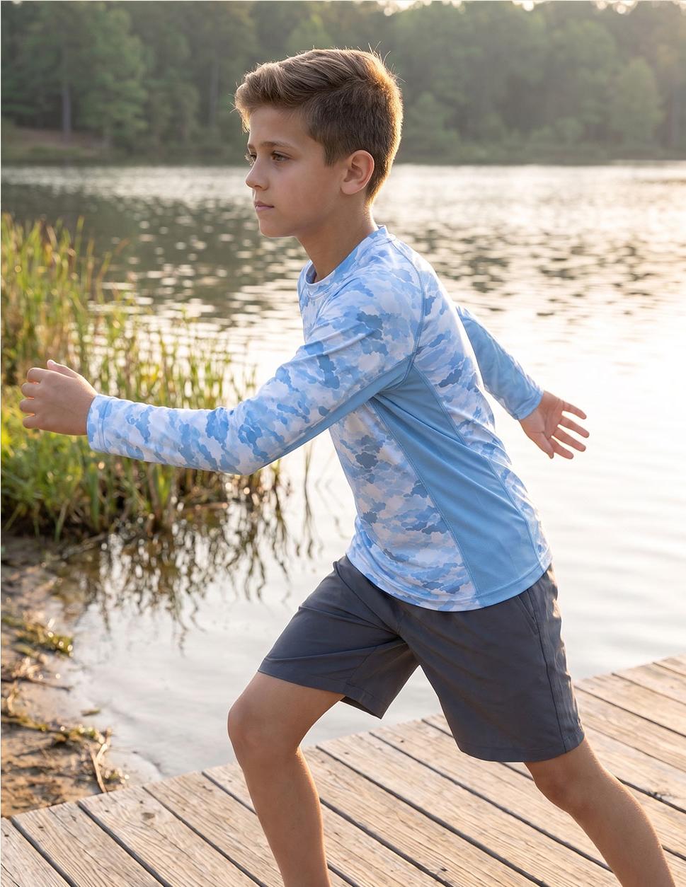 Custom logo kid Fishing shirt