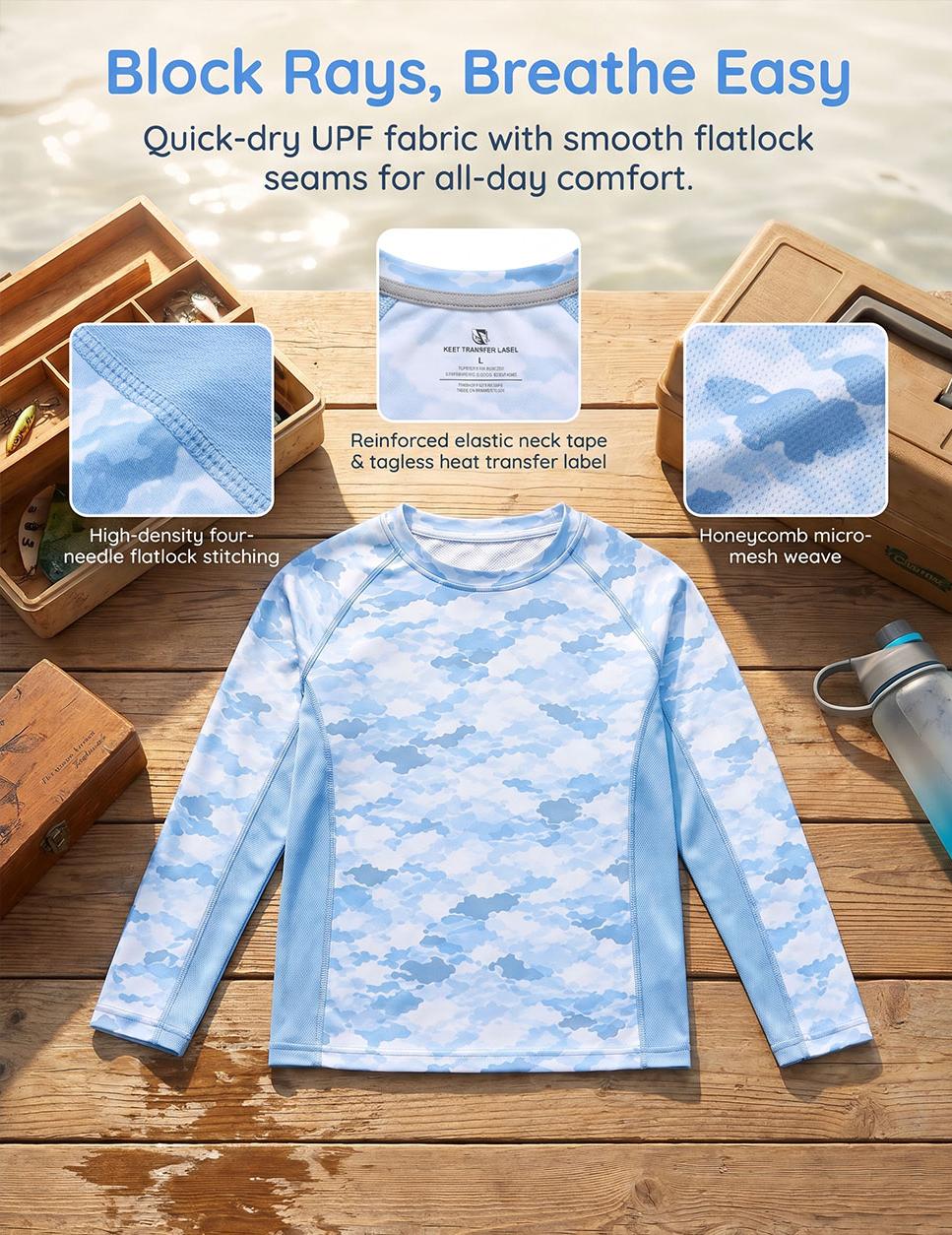 UPF 50+kids’ fishing shirt
