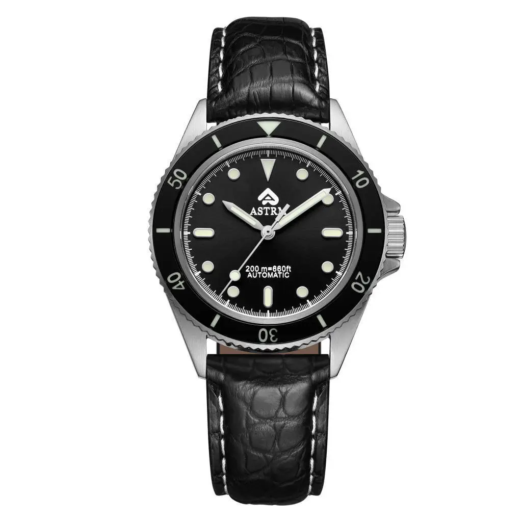Black Stainless Steel Automatic Watch SEIRAL Brand XC6106G Men/women 2