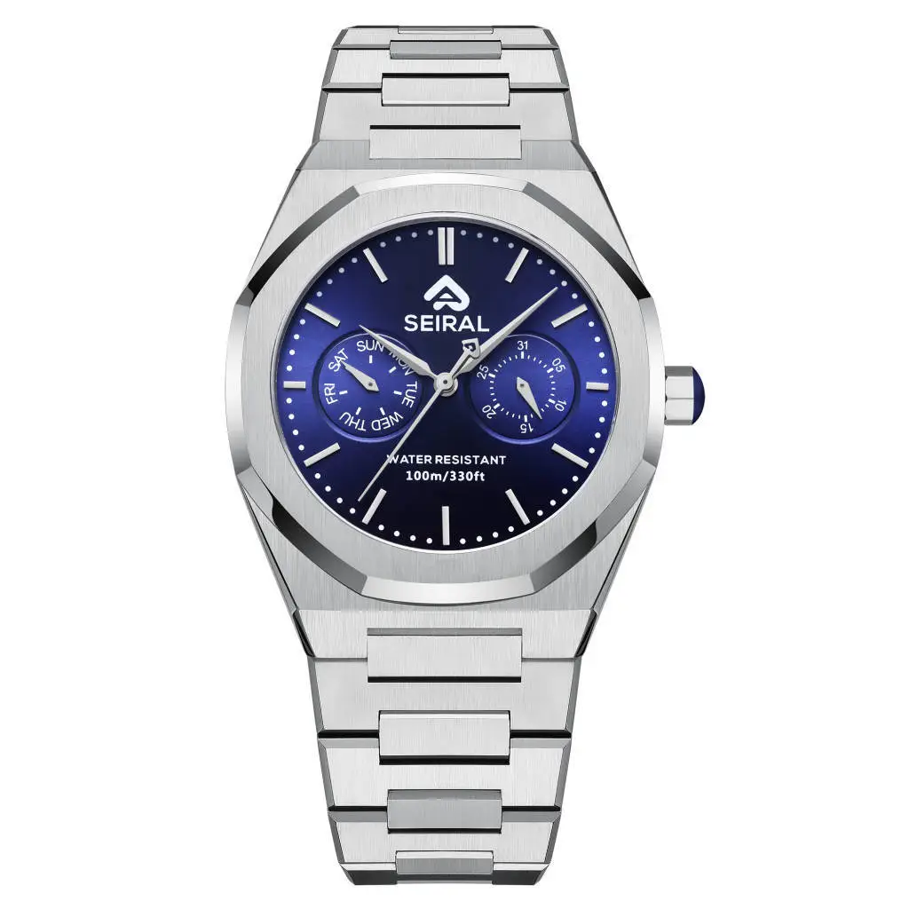 Wholesale Stainless Steel Black Quartz Watch SEIRAL Brand 4