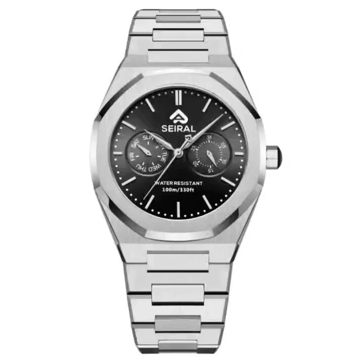 Simple fashion popular 10ATM stainless steel men watch high quality sapphire glass fashion stainless steel watch factory  Black Fashion Wrist Stainless Steel Luxury Mens Quartz Watch 1