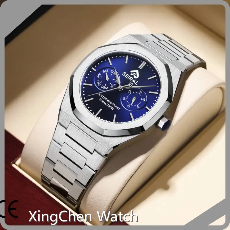 Stainless Steel Women's Quartz Watch 24.0cm SEIRAL Company Round 1