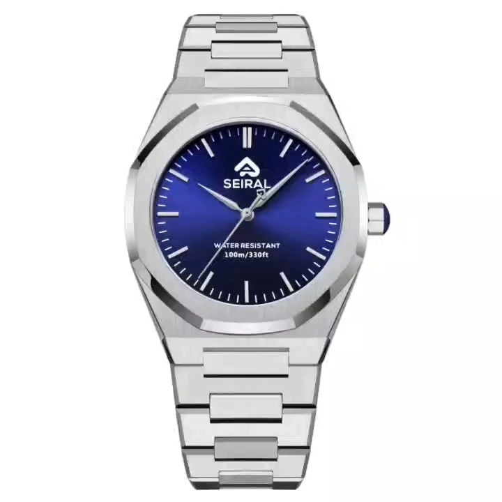 Fashion work men stainless steel watches Simple fashion popular 10ATM stainless steel men quartz watches 1