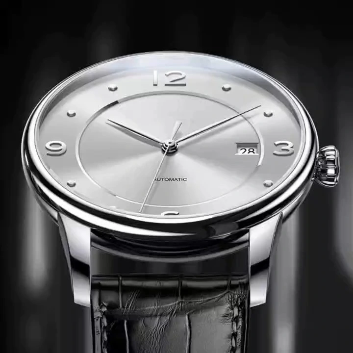 R sapphire glass for the automaic men watch silver automaic swiss eta 2824 silver men automaic men stainless steel watches from Shenzhen  watch factory 1