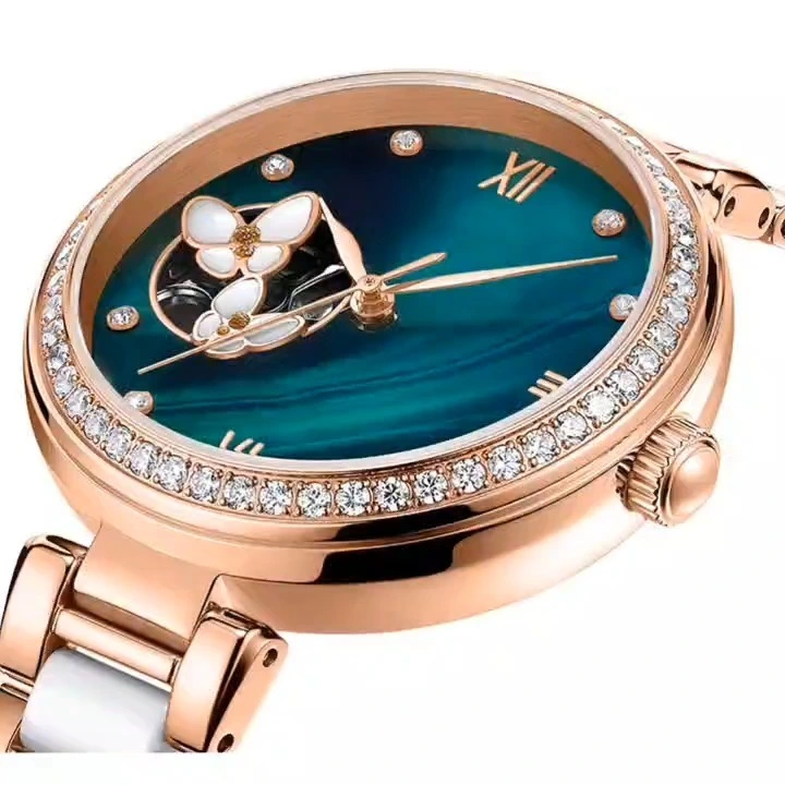 Automatic mechanical movement sapphire glass high quality rose gold women men stainless steel strap watches 1