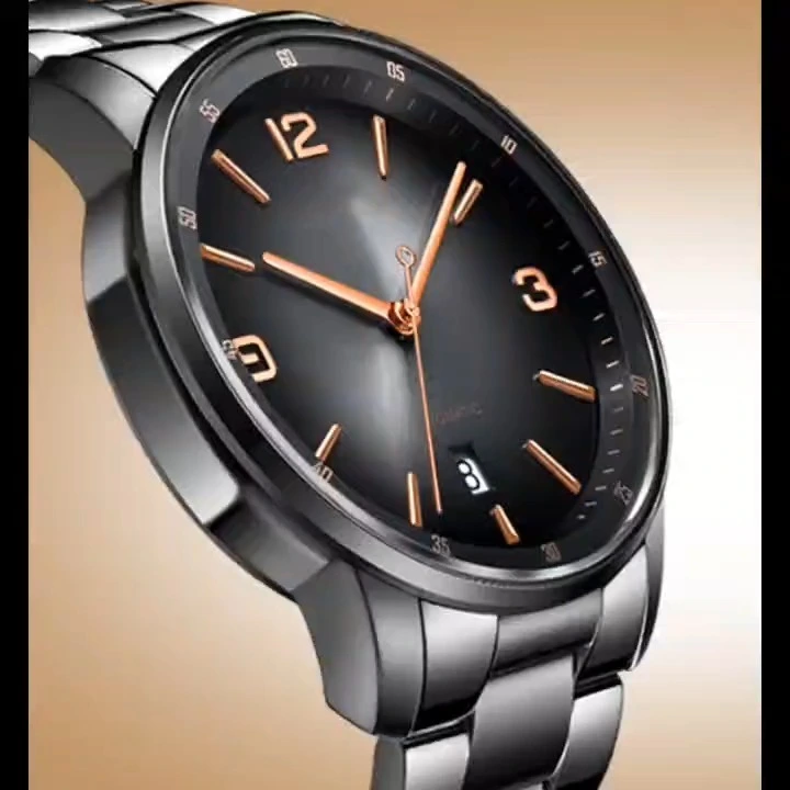 High quality sapphire glass popular men automatic machine stainless steel black watch 1